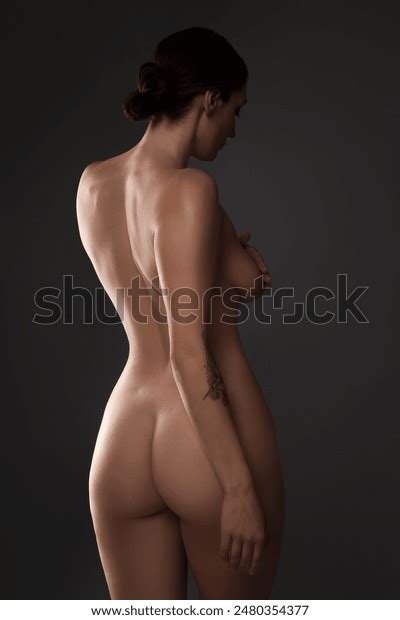 Nude Woman Posing On Dark Background Stock Photo Shutterstock
