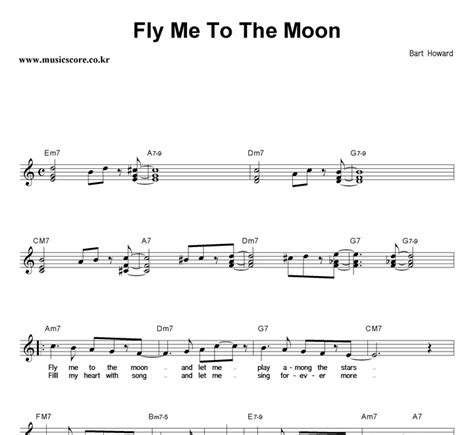 Bart Howard Fly Me To The Moon 악보