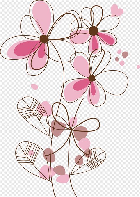 Ilustraci N De Flores De P Talos Rosa Flor De Adobe Illustrator L Nea