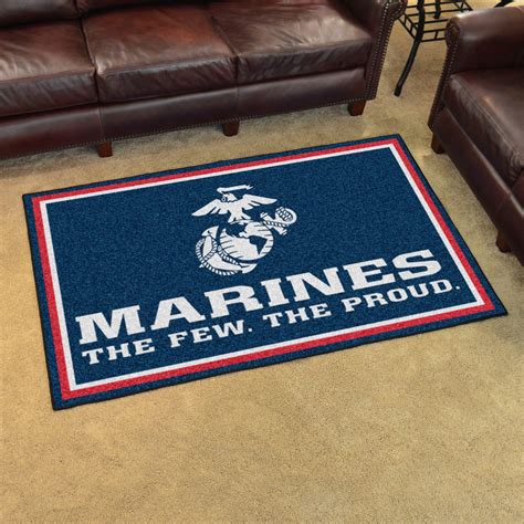 FanMats 7188 U S Marines 48 X 72 Nylon Face Ultra Plush Floor Rug