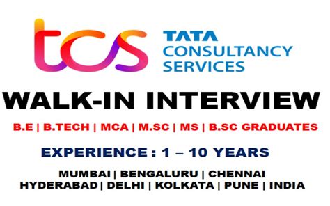 Tcs Walk In Jobs Requirements On Th February To Th February