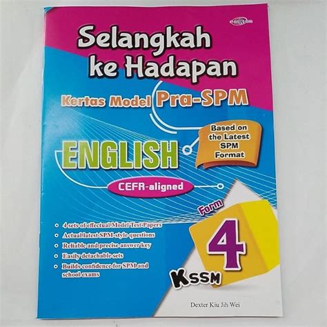 SELANGKAH KE HADAPAN Kertas Model Pra Spm ENGLISH Form 4 Kssm Shopee