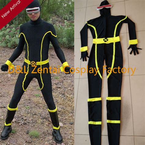 Black X-men Spandex Cyclops Superhero Costume [XM1043] - $38.99 ...