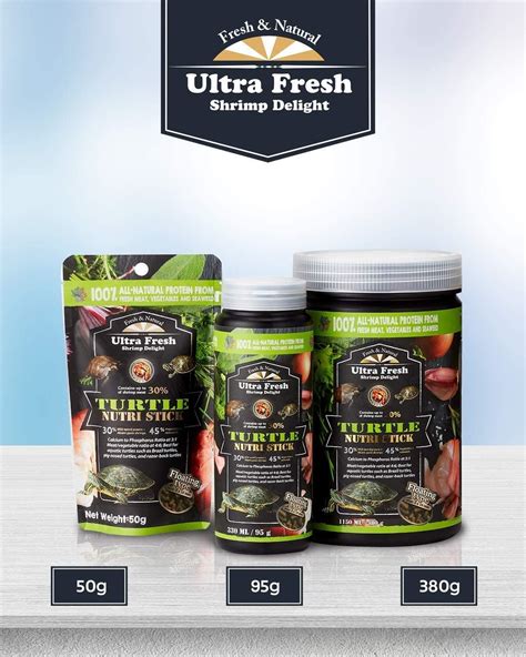 Ultra Fresh Turtle Nutri Stick Wild Sword Prawn Aquatic Turtle Food