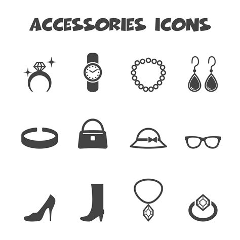 Accessories Icons Symbol Vector Art At Vecteezy