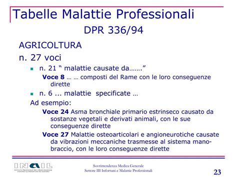 Ppt La Nuova Tabella Delle Malattie Professionali Powerpoint