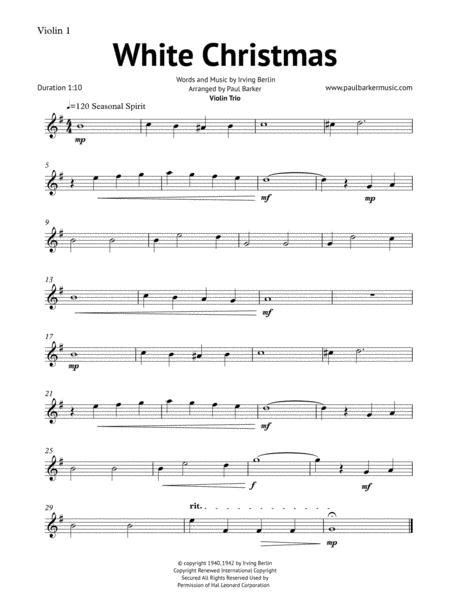 White Christmas Violin Trio Sheet Music PDF Download - coolsheetmusic.com