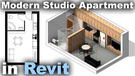 Modern Studio Apartment In Revit Tutorial Youtube