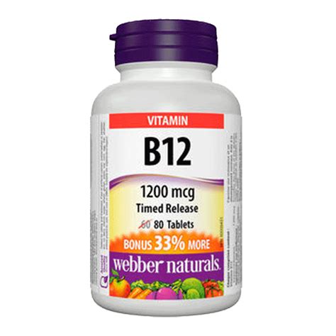 Вітамін B12 Timed Release 1200 мкг 80 таблеток - купить в Киеве и ...