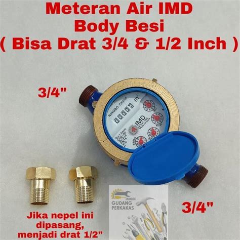 METERAN AIR 4 JARUM BODY BESI WATER METER PAM PDAM 1 2 3 4 INCH