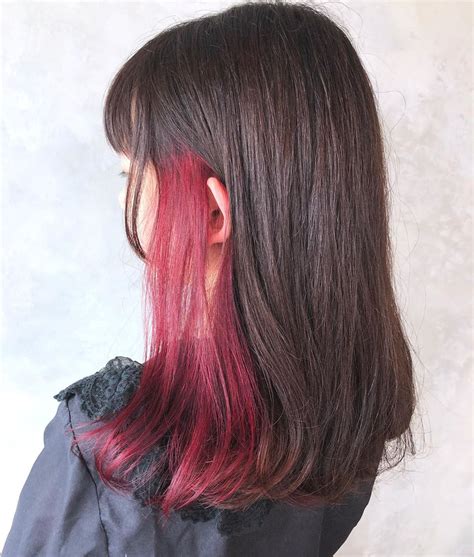 インナーカラー人気色セルフのやり方ボブロングまでヘアアレンジもMINEマイン