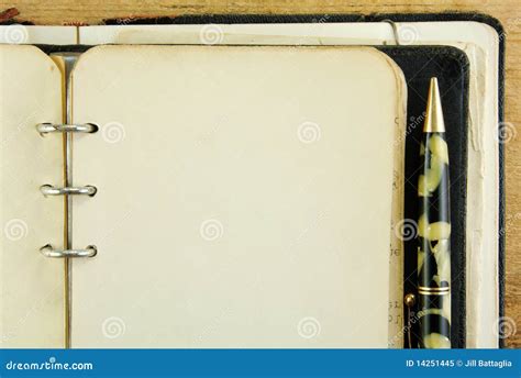 Vintage Notebook And Pen Stock Image Image Of Decorative 14251445