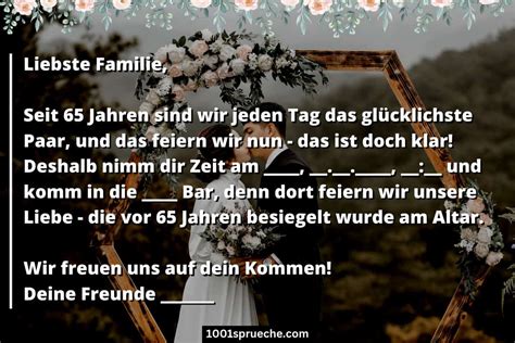 Einladung Zur Eisernen Hochzeit Texte Musterbeispiele Gratis Vorlage