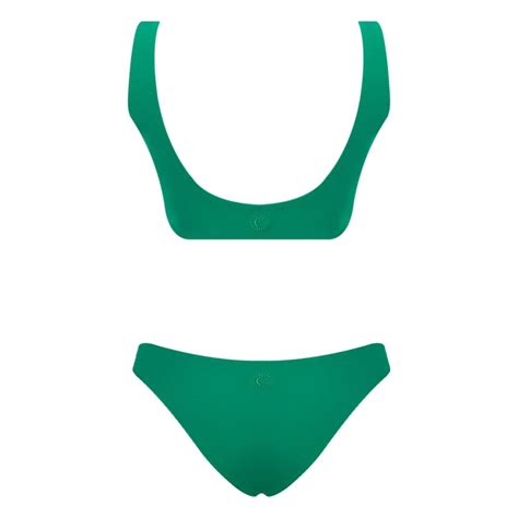 Haracci Yeşil Sierra Bra Görünümlü Sportif Econyl Bikini Set hipicon