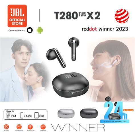 JBL T280TWS X2 True Wireless Bluetooth Headphones In-Ear Noise ...