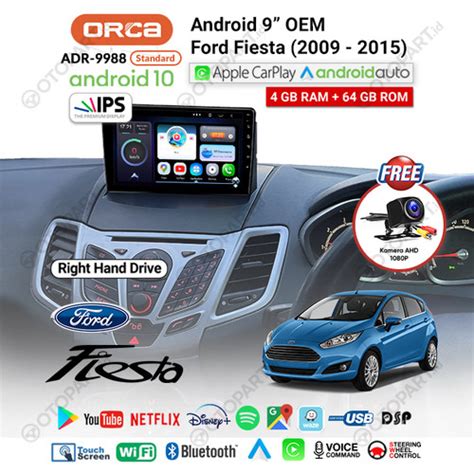 Jual Head Unit Android Auto CarPlay Ford Fiesta 2009 2015 9 Inch ORCA