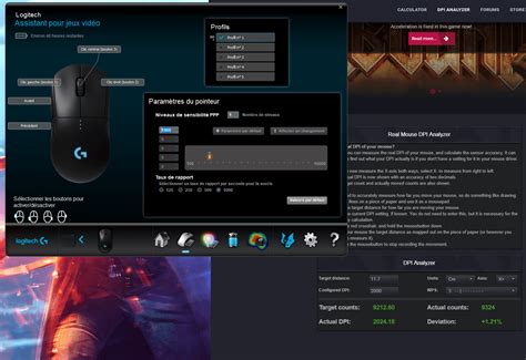 Dont forget to analyze DPI on your mouse, especially on G PRO WIRELESS ...