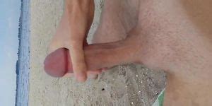 Gay Wanks His Huge Dick And Cums At The Beach In Public Tnaflix