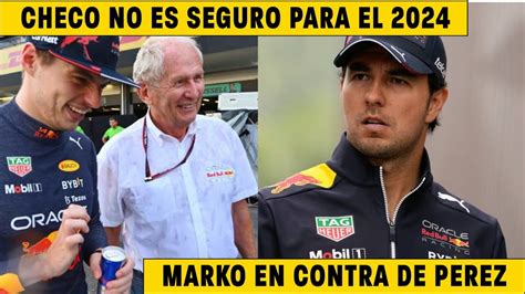 HELMUT MARKO NO QUIERE A CHECO PÉREZ LO QUIERE FUERA YouTube