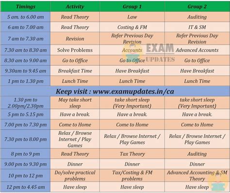 Tips To Prepare Ca Inter Ca Ipcc While Doing Ca Article Ship Or Job