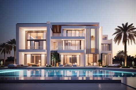 Visualizaci N D De Una Villa En Dubai Arquitectura Moderna