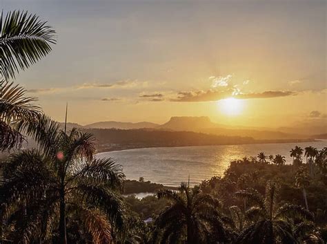 View Over Bahia De Miel Towards City And El Yunque