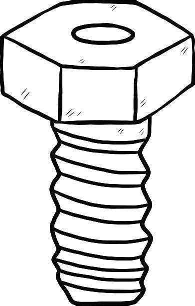 Best Cartoon Of A Nuts And Bolts Illustrations Royalty Free Vector