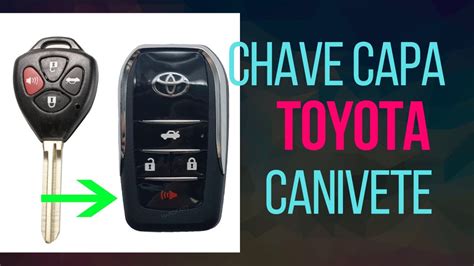 Capa Carcaça Chave Canivete Toyota Hilux Sw4 Etios 4 Botões modelo novo