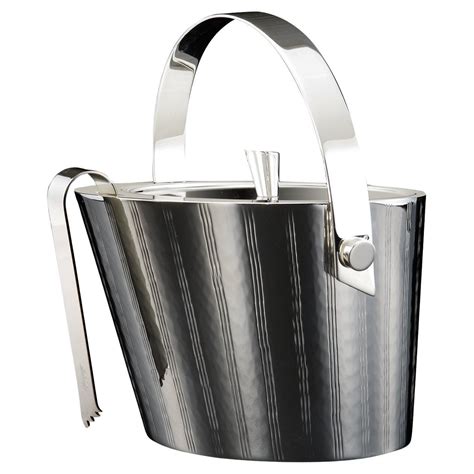 Vie Silver Ice Bucket With Tongs For Sale At 1stdibs