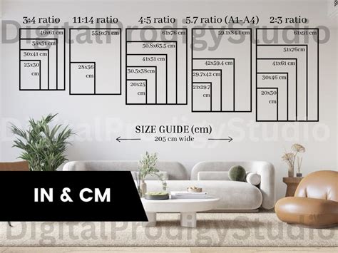 Wall Art Size Guide Frame Size Guide , Frame Size Guide, Print Size ...