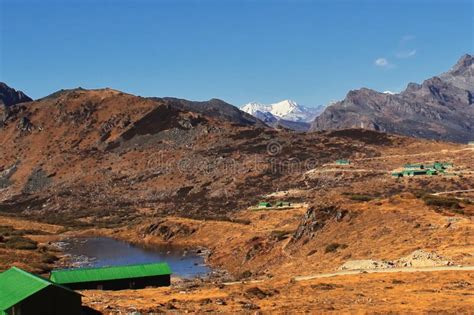 Panoramic View Of Beautiful Himalaya Mountains Remote Countryside Area