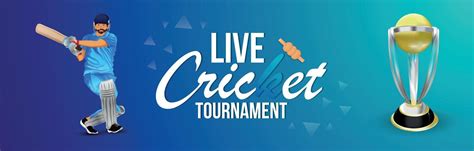 Cricket tournament match banner with stadium background 2154776 Vector ...