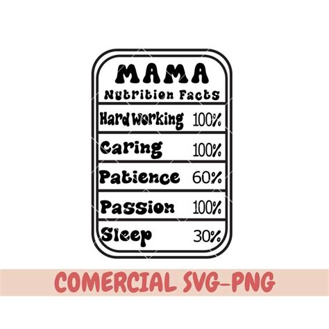 Mama Nutrition Facts 16oz Nutrition Facts Svg Nutrition Svg Mom