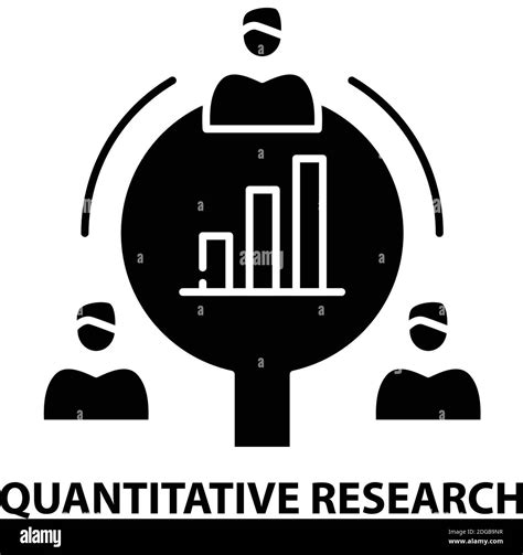 Quantitative Research Icon Black Vector Sign With Editable Strokes