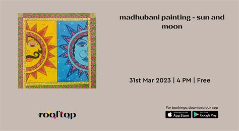 Madhubani Painting Sun And Moon