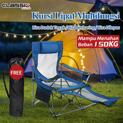 Jual Kursi Lipat Camping Kursi Piknik Mancing Folding Chair 2in1