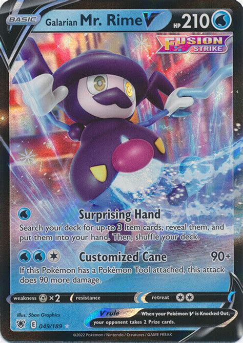 Galarian Mr Rime V 049 189 Ultra Rare Astral Radiance Pokemon TCG EBay