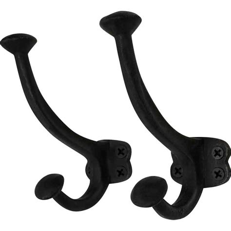 Vintage Style Cast Iron Wall Hooks Set Of 2