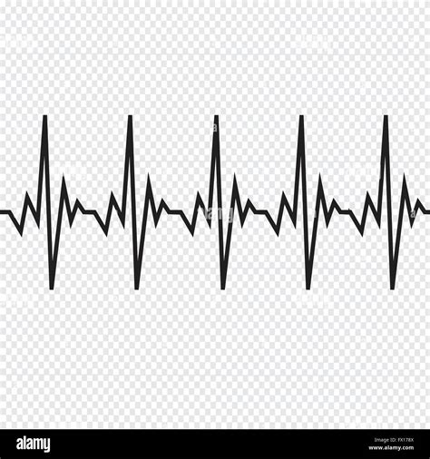 Los Latidos Del Corazón Electrocardiograma Realizado Icono Imagen Vector De Stock Alamy