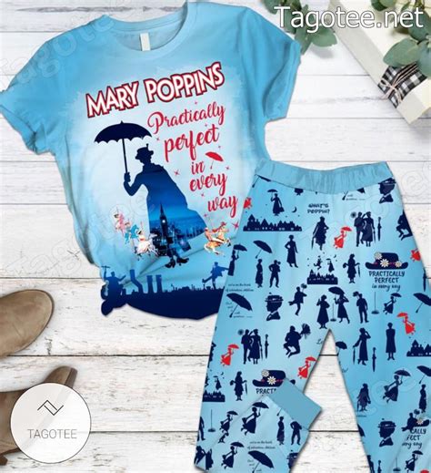 Mary Poppins Practically Perfect In Every Way Pajamas Set Tagotee