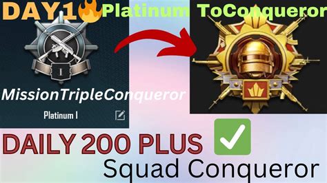 Day Platinum To Conqueror Best Strategy In Squad Conqueror Rank