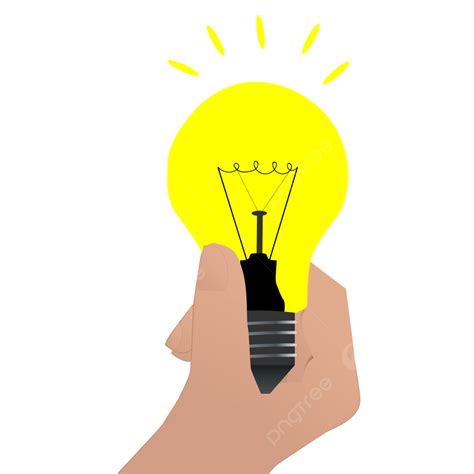 Hand Holding Light Bulb Idea Concept With Idea Bulb Light PNG And