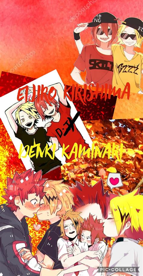 Kirikami Eijiro Mha Kaminari Bnha Denki Cute Kirishima Hd Phone