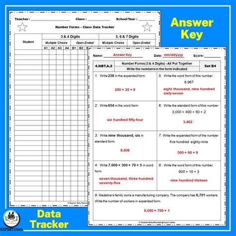 Standard Expanded And Word Forms Worksheets 3 4 Digits ExperTuition