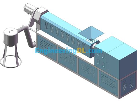 Plastic Pelletizing Machine PVC Plastic Air Cooled Hot Cutting Pelletizing Machine SolidWorks