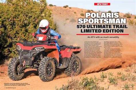 ATV TEST: POLARIS SPORTSMAN 570 ULTIMATE TRAIL LIMITED EDITION - Dirt ...