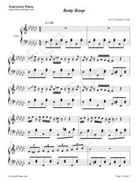 Betty Boop Tiktok Hot Song Free Piano Sheet Music Piano Chords