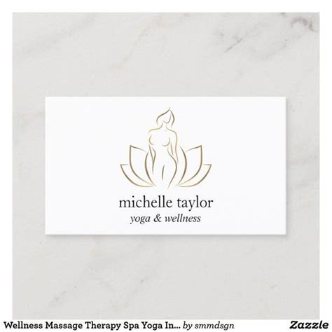 Wellness Massage Therapy Spa Yoga Instructor Coach Business Card