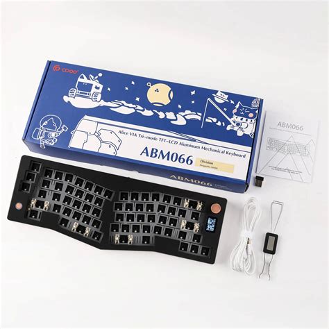 CIDOO ABM066 Alice Layout 68 Keys VIA Programmable Hot Swappable Bluetooth 2 4Ghz Type C Wired