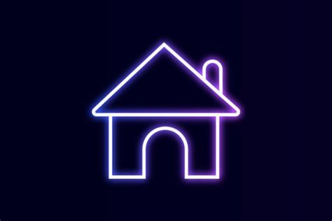 Neon Icon Home Graphic By Jatmika Studio Creative Fabrica